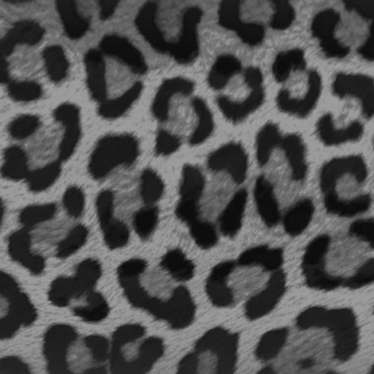 White Goth Snow Leopard Print