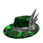 Emerald Sparkling Feathered Fedora