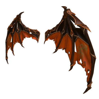 Orange Ripped Dragon Warrior Wings