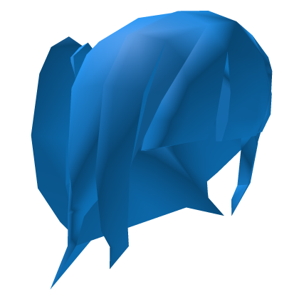 Low Poly Half Up Twintails - Blue Roblox item