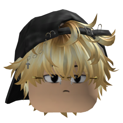 Blonde Split Emo Y2K Hair with Cap