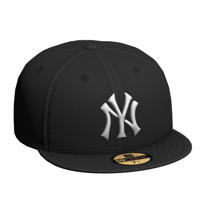 Oversized NY Fitted Cap Black