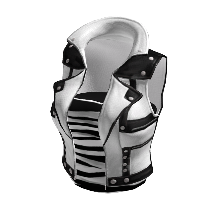 ✧♡✧ White Zebra Cat Paw Punk Vest