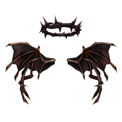 Demon Bat Head Wings Thorn Crown Dark Roblox item