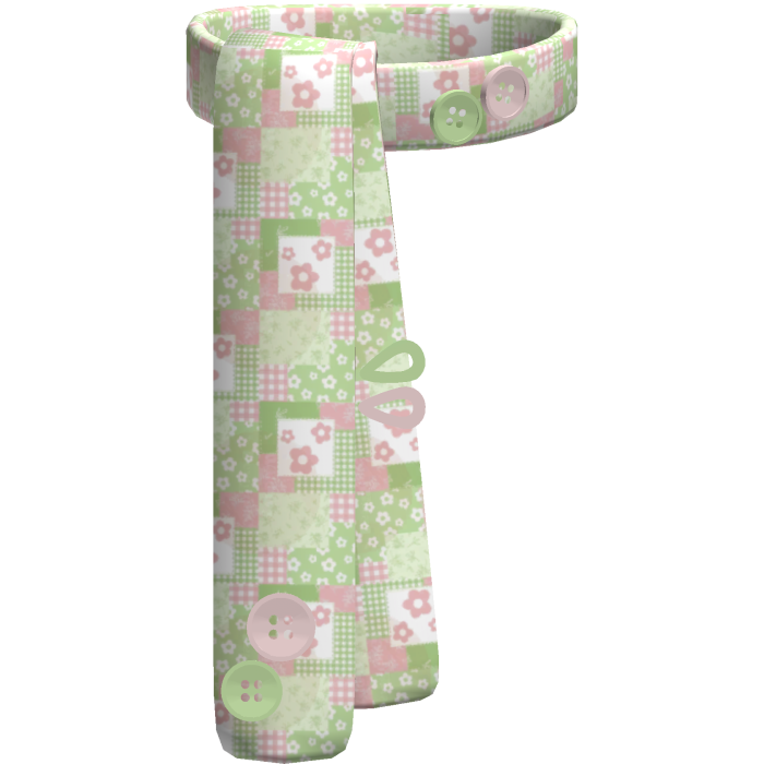 cute igari pink and green scarf cottage twee kei