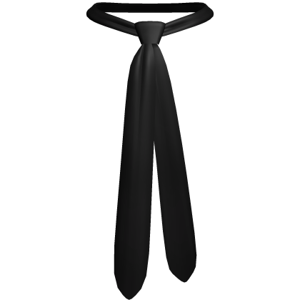 Black Preppy Kawaii Skinny Tie Necklace