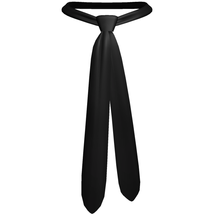 Black Preppy Kawaii Skinny Tie Necklace