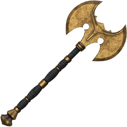 Gold Double Edged Battle Axe Roblox item