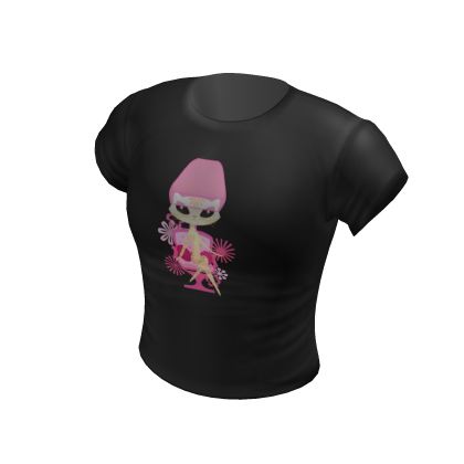 Girly Vintage Funky T-shirt | Black