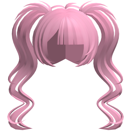 fluffy moe long swirly ponytails hot pink
