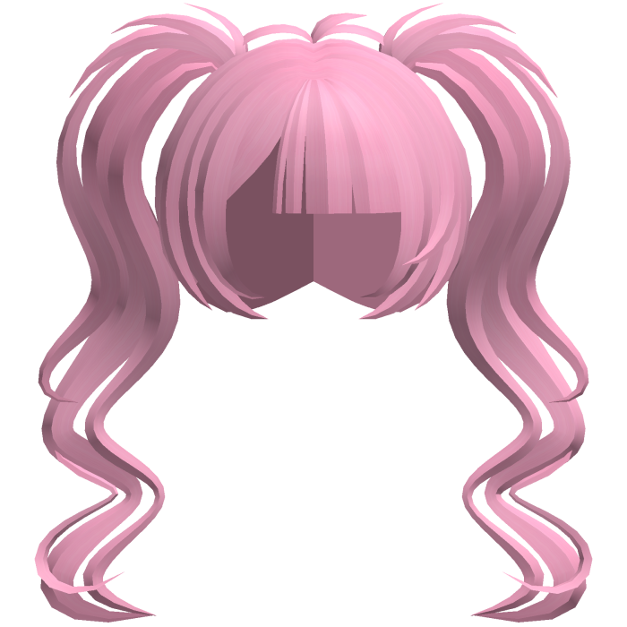 fluffy moe long swirly ponytails hot pink