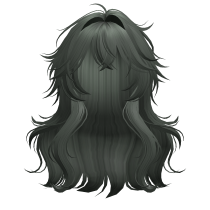 Messy Loose Anime Girl Hairstyle (Green) Roblox item