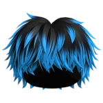 [FREE] Black Blue Fluffy Messy Boy Hair