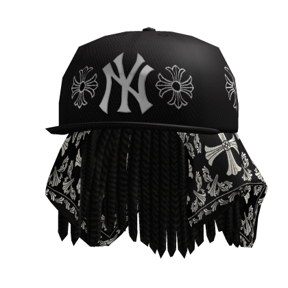 Chrome Fitted Messy Dreads and Bandana