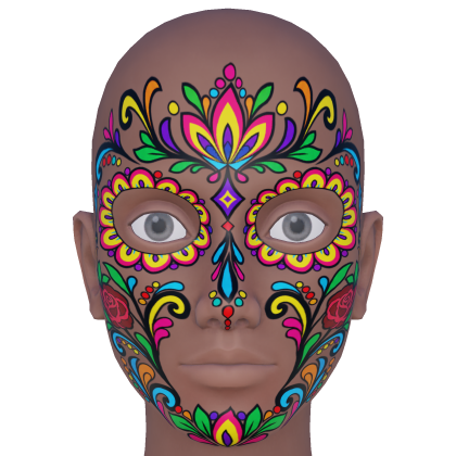 Halloween Día de los Muertos Full Face Makeup