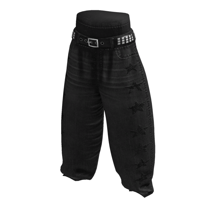 Star Baggy Pants — Black