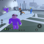 Purple twin1 and purple twin2 and blue green Orang