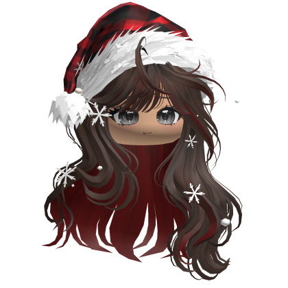 Christmas Waves w/Santa Hat (Brown&Red)
