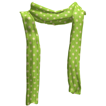♡ igari green apple polka dot long scarf 1.0 