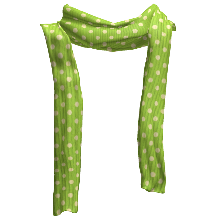 ♡ igari green apple polka dot long scarf 1.0 
