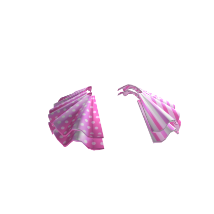 cute pink polka dot accent skirt ruffles Roblox item