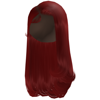 Deep Side Part Curled up Ends [Red]
