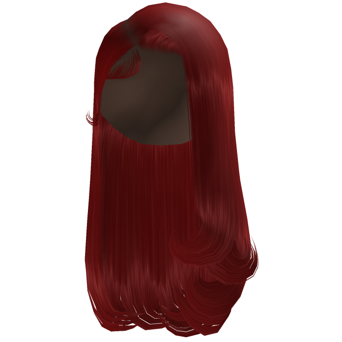 Deep Side Part Curled up Ends [Red]