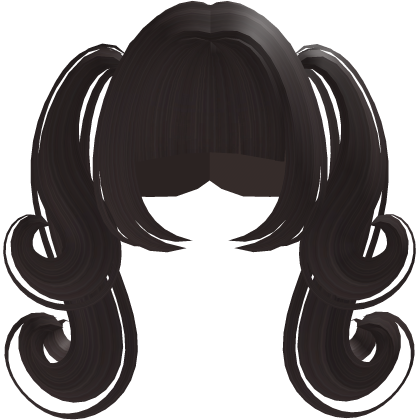 cute chestnut double curly pigtails