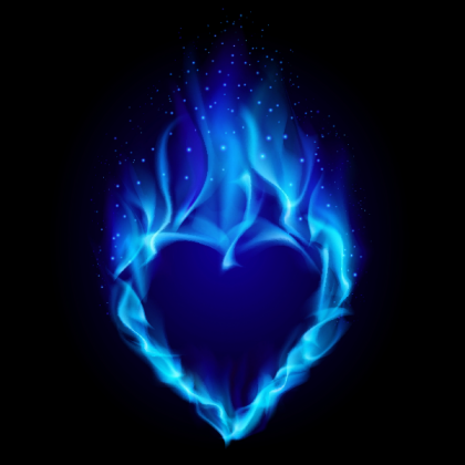 blue fire heart Roblox decal
