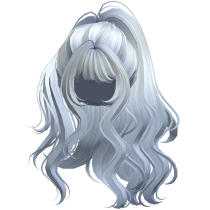 Blue Long Wavy Half Up Half Down