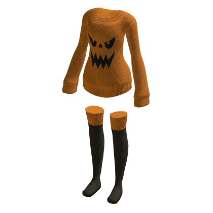 🎃 Halloween Sweater Dress with Socks thumbnail
