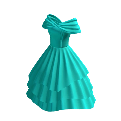 cyan princess dress Cyan Prom Princess Dress | Roblox Item