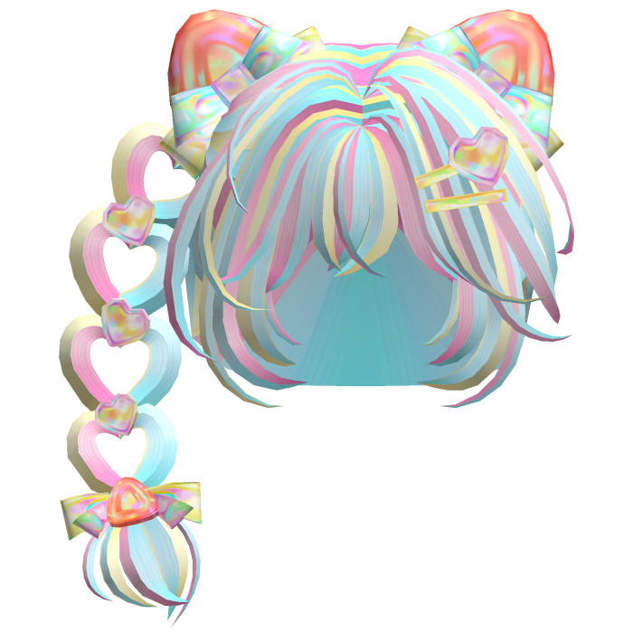 Heart Braid Strawberry Ears Hair Cute Confetti