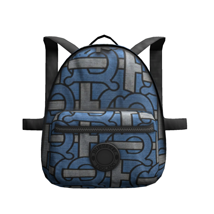 Monogram Burberry Backpack Blue 1.0