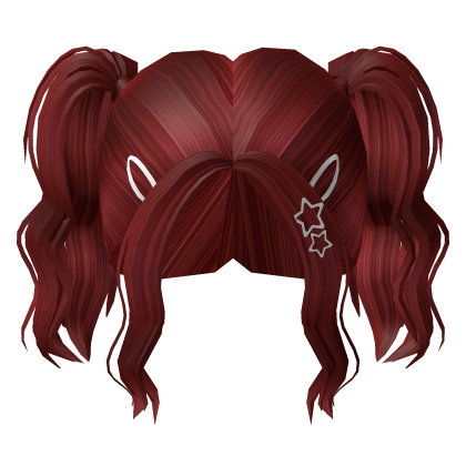 Red Cheap Curly Ponytails with Clips Roblox item