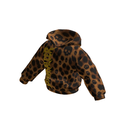 Hoodie Brown SKull y2k