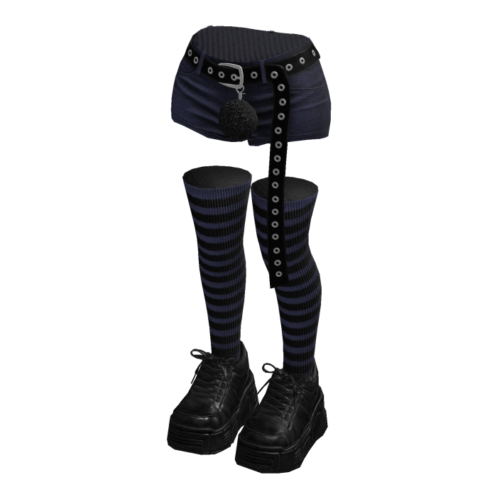 Stylish Shorts Hanging Belt (Dark Blue Black)