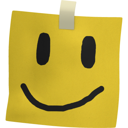 Happy Smile Sticky Note Face Roblox item