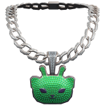💙 Iced Out Alien Cat Chain