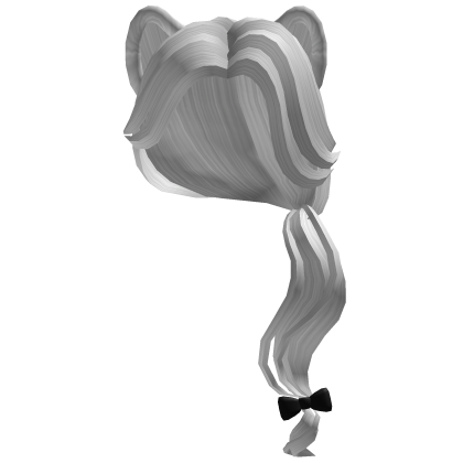 White Cat Side Ponytail Hair Roblox item
