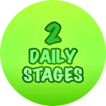 Complete 2 Daily Stages! Roblox badge thumbnail