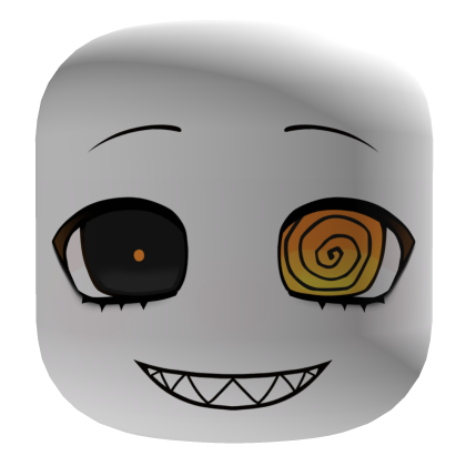 halloween sharp teeth smiling orange face