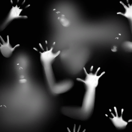 Black Scary Zombie Ghost Shadow Background