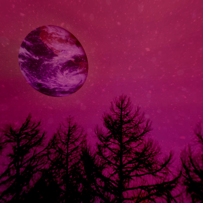 Alien Planet Forest Sky