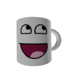 White mug with an epic face [code WMAEF]