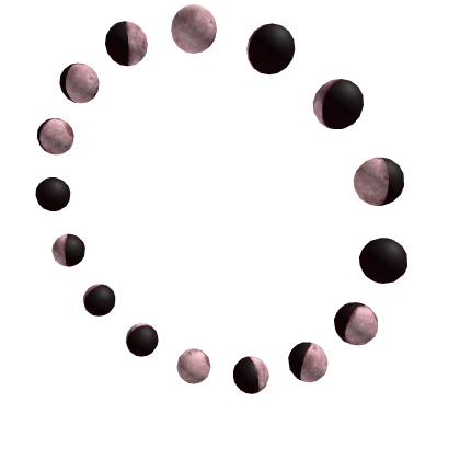ALLURING CRESCENT MOON RED MOON PHASES AURA CROWN