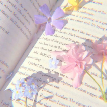 Pastel Flowers and a Book Roblox decal