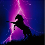 Lightning and thunder unicorn