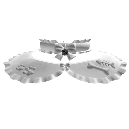˶ Gothic Ruffled Pet Collar White