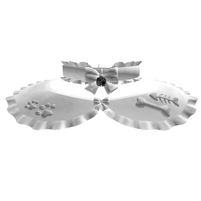 ˶ Gothic Ruffled Pet Collar White